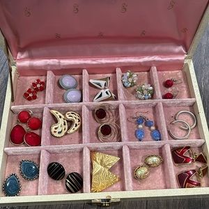 Lot of 50 vintage pierced earrings